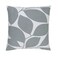 Diva At Home 22" Lavish Leaves Pigeon and Timberwolf Gray Decorative Throw Pillow - Polyester Filled